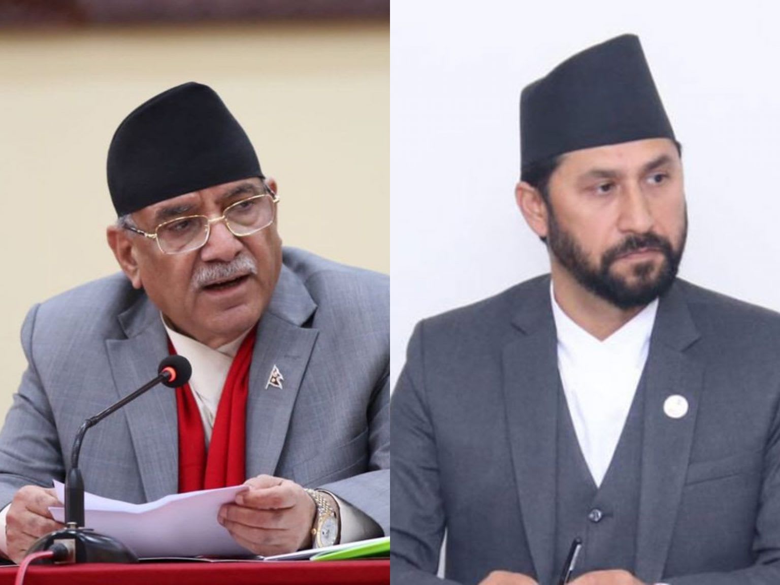 प्रधानमन्त्री प्रचण्डसँग सभापति लामिछानेको भेटवार्ता