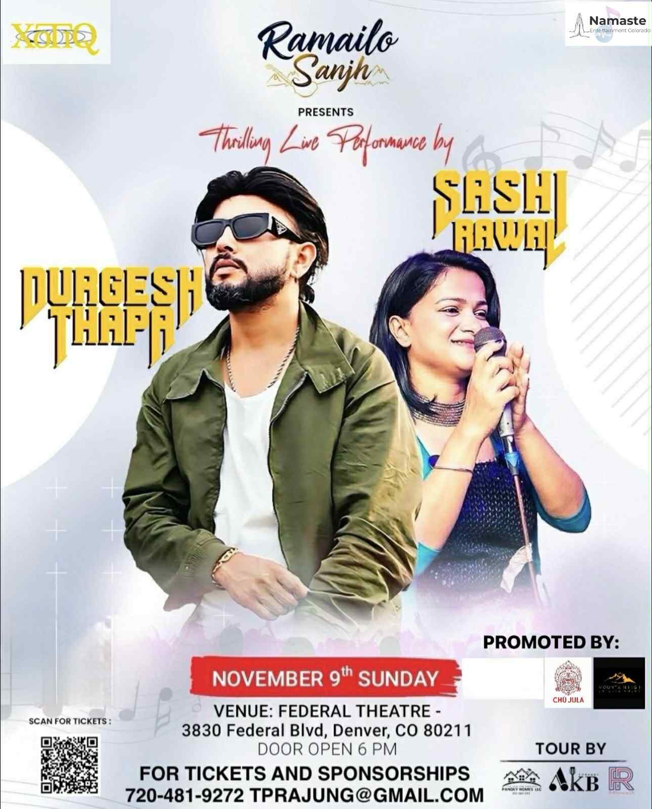 चर्चित स्टेज पफमर दुर्गेश थापाले कोलोराडो तताउदै ।