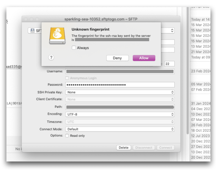 mounting sftp storage tool