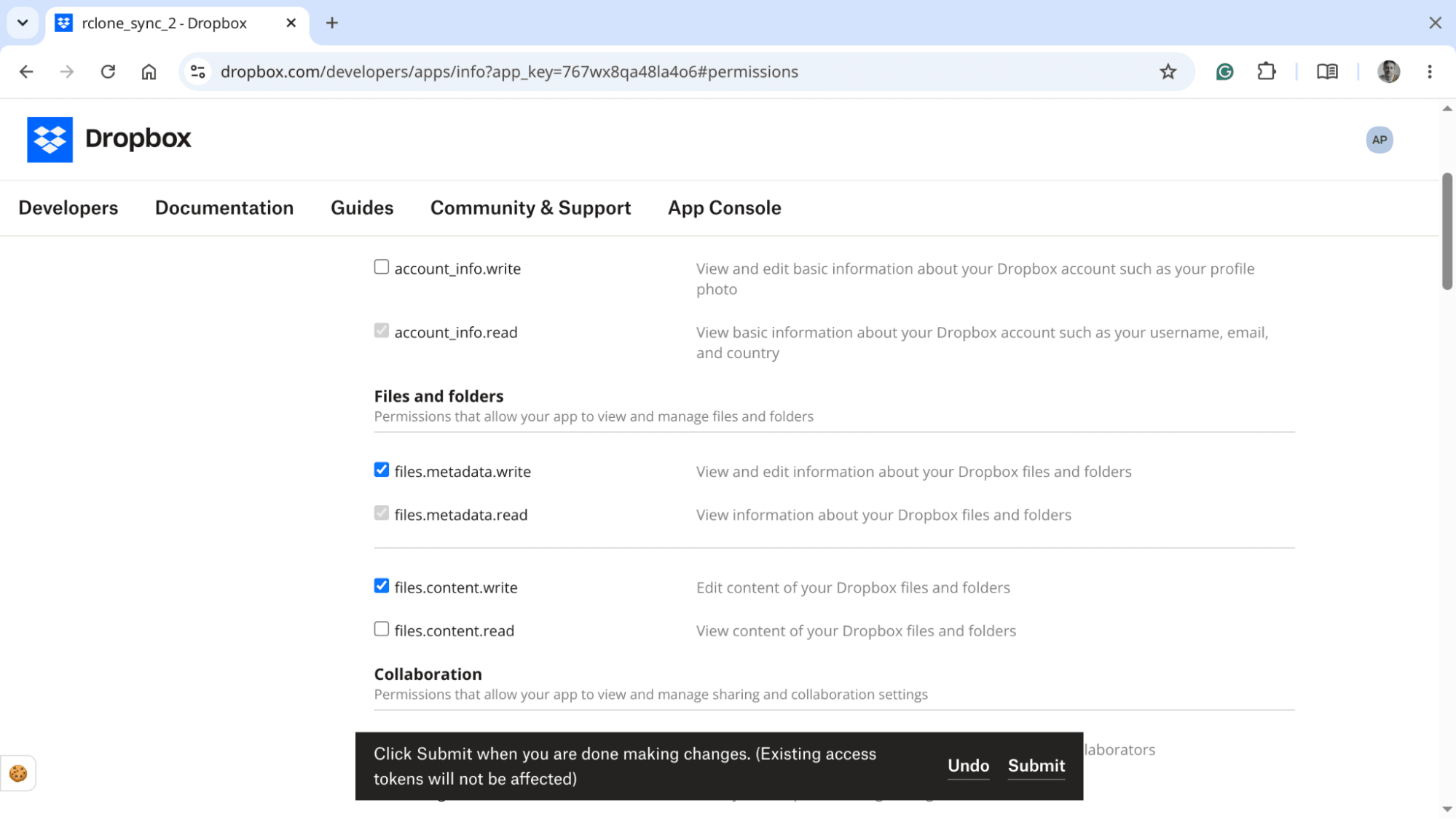 Sync Dropbox files to SFTP using rclone