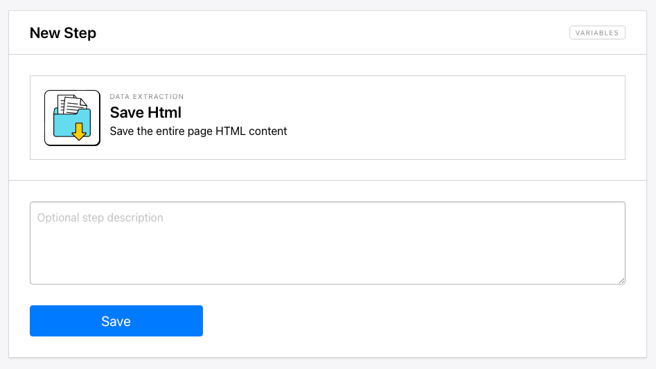 Screenshot of Roborabbit save html step