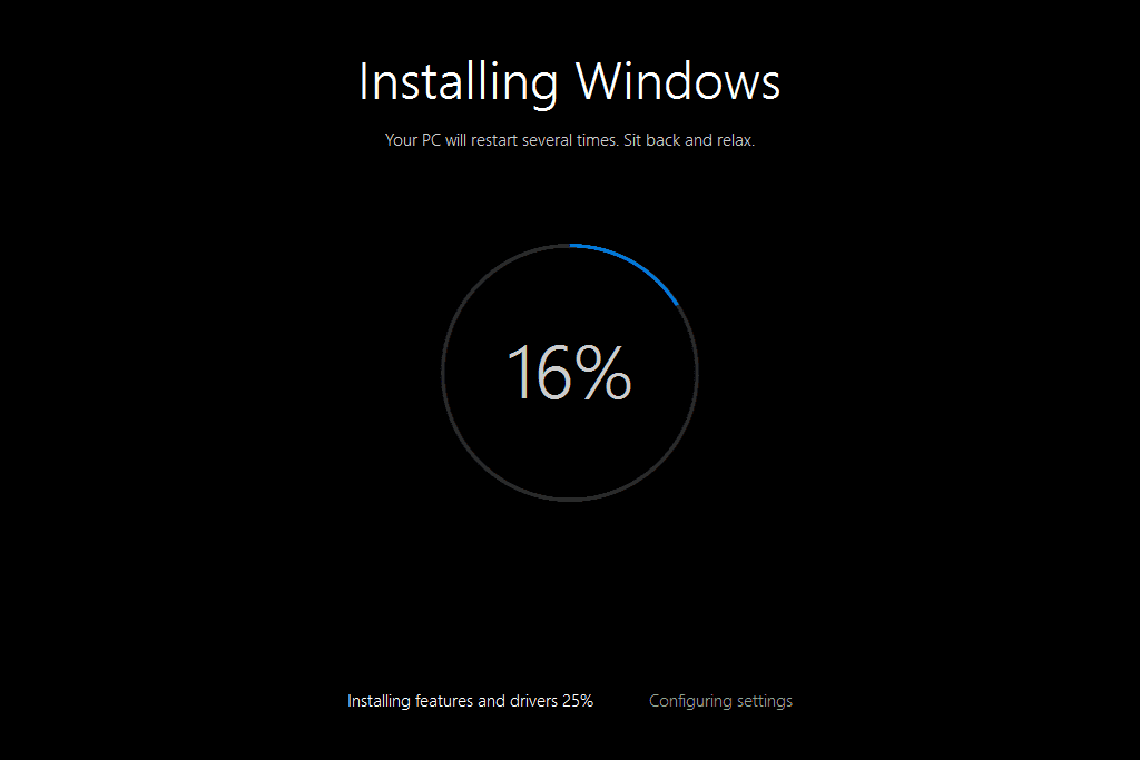 How long does it take to install Windows 10