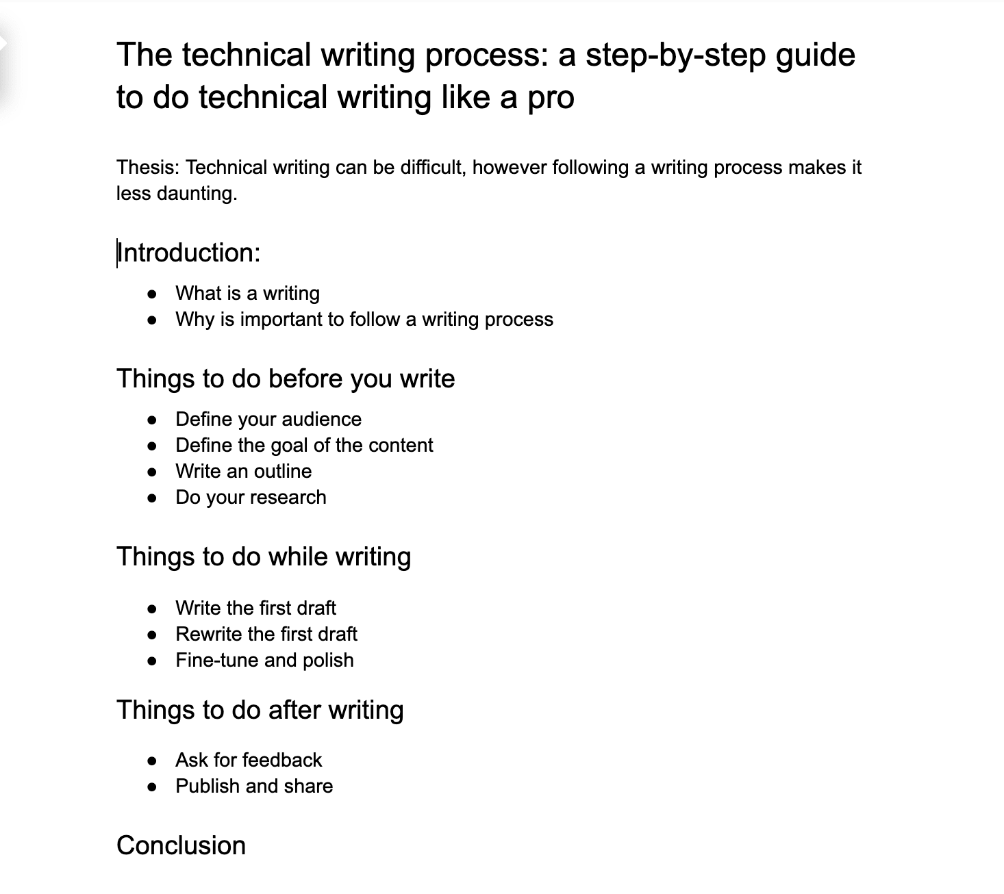 technical writing methodology