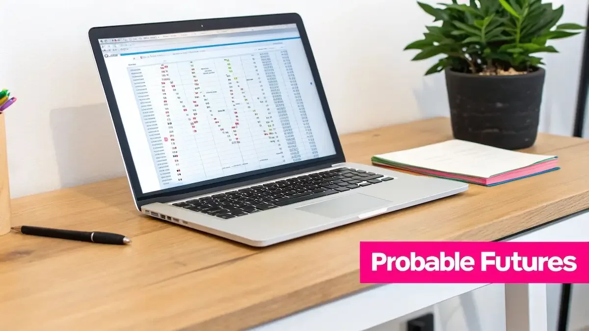 A chart showing the upward trend of financial analysis data, with a magnifying glass hovering over it to symbolize detailed examination.