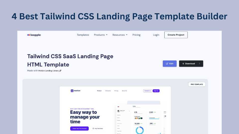 4 Best Tailwind CSS Landing Page Template Builder