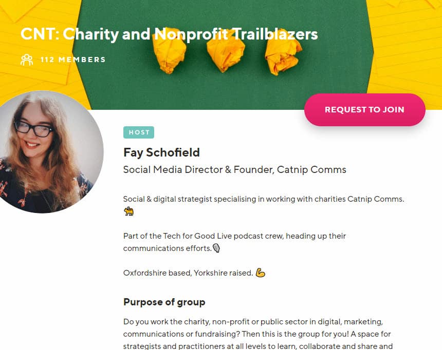 Charity and Nonprofit Trailblazers community manager Fay Schofield is an experienced social and digital strategist 