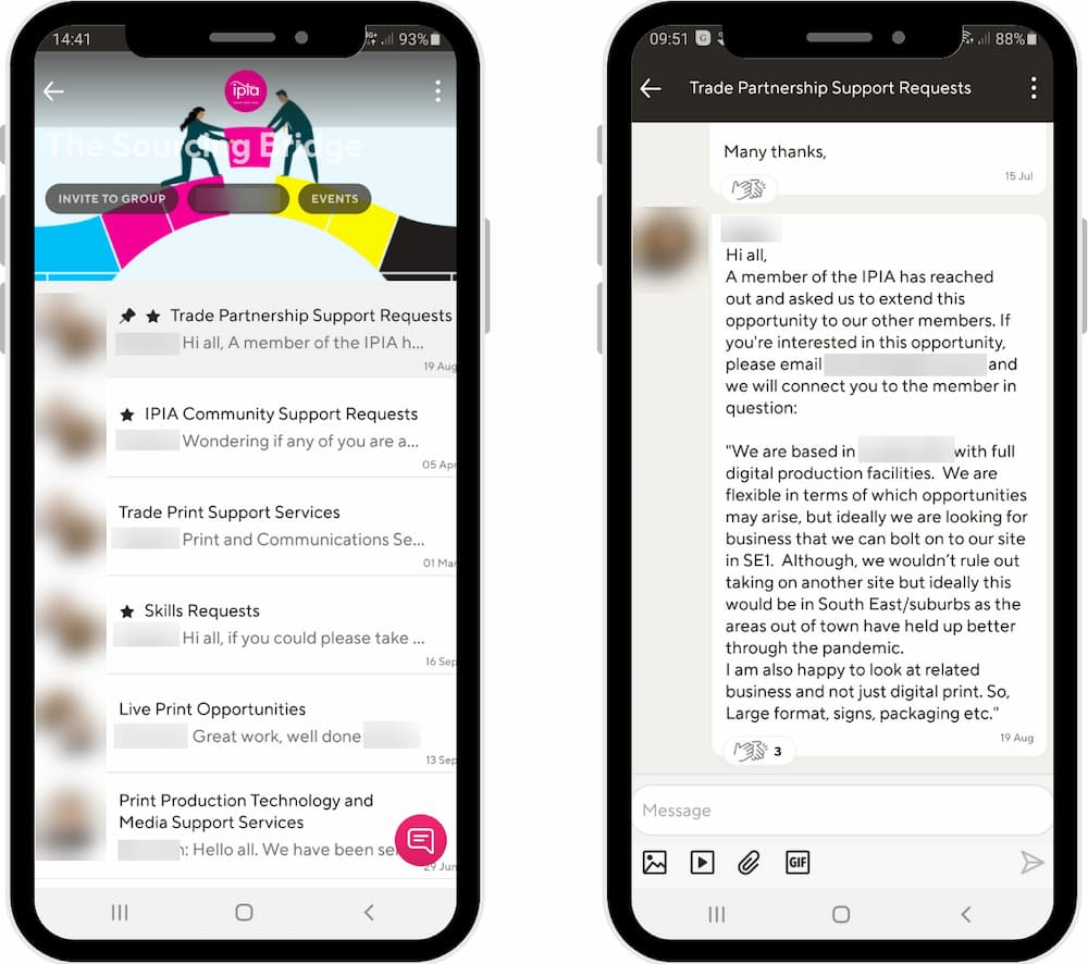 The Independent Print Industries Association (IPIA) support their members and employees with groups and communities on Guild - using it as GDPR compliant WhatsApp alternative
