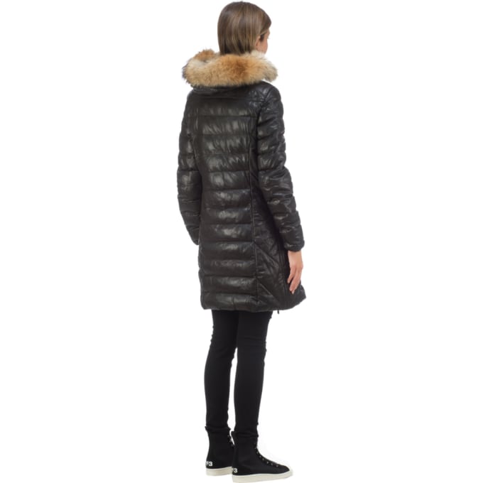 parajumpers demi leather womens parka parajumpers demi leather womens parka
