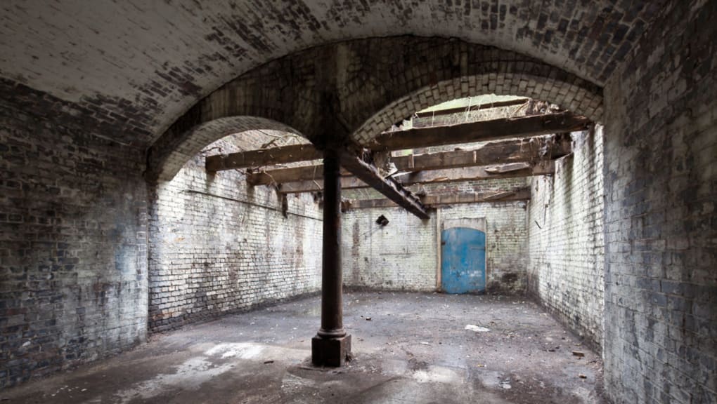 View of the inside of the pre developed Coal Drops Yard in London