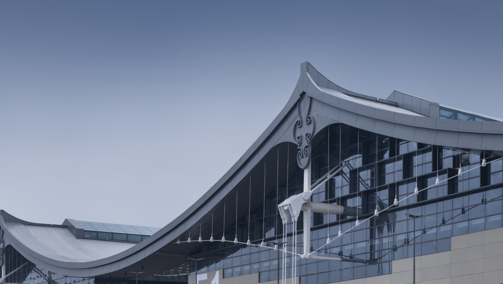 View of the Shijiazuang International Convention and Exhibition Center roof