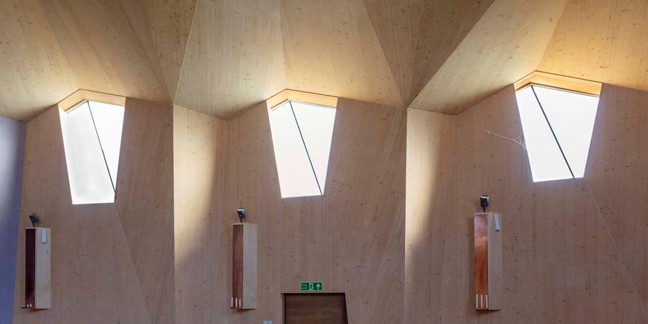 Interior view of the Stroud Christian community chapel