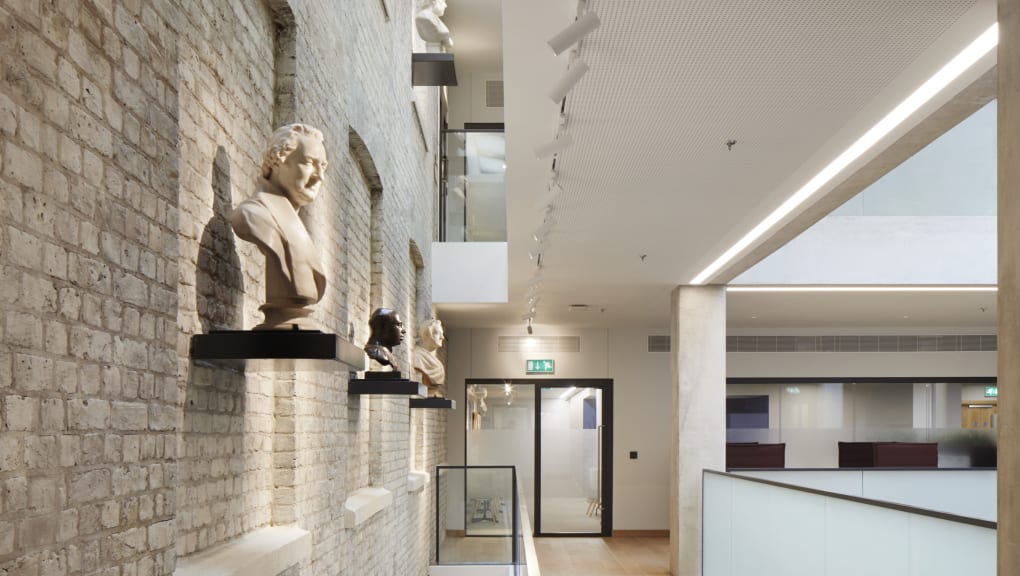 Interior view of a corridor at the Royal College of Surgeon's Project