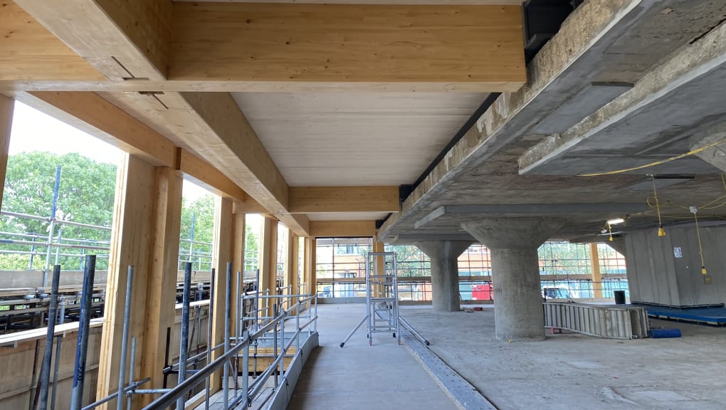 Interior view of construction at The Gramophone Works