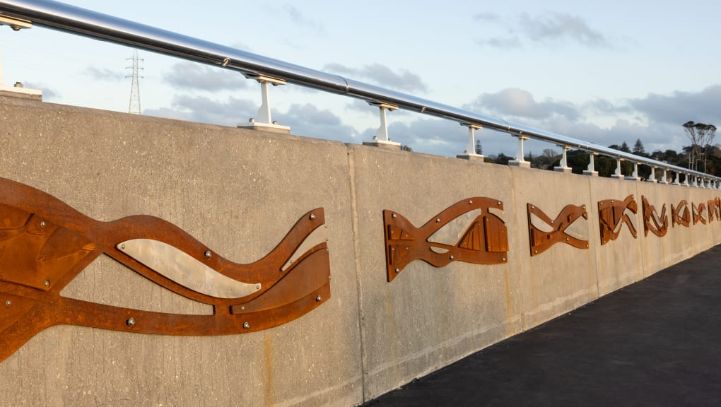 Bridge details of Ngā Hau Māngere