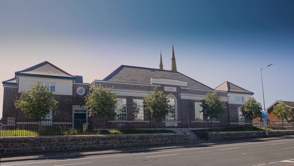 Front view of St Comgall’s Community Hub
