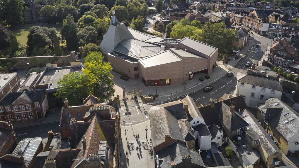 Aerial view of BEAM Hertford. Copyright: Hufton Crow, 2025.