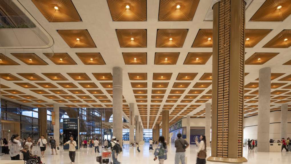Inside the airport. Copyright: Foster + Partners, 2026