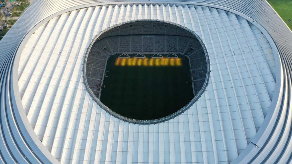 The stadium roof. Copyright: Shanghai Institute of Architectural Design & Research Co., Ltd and sbp, 2026.