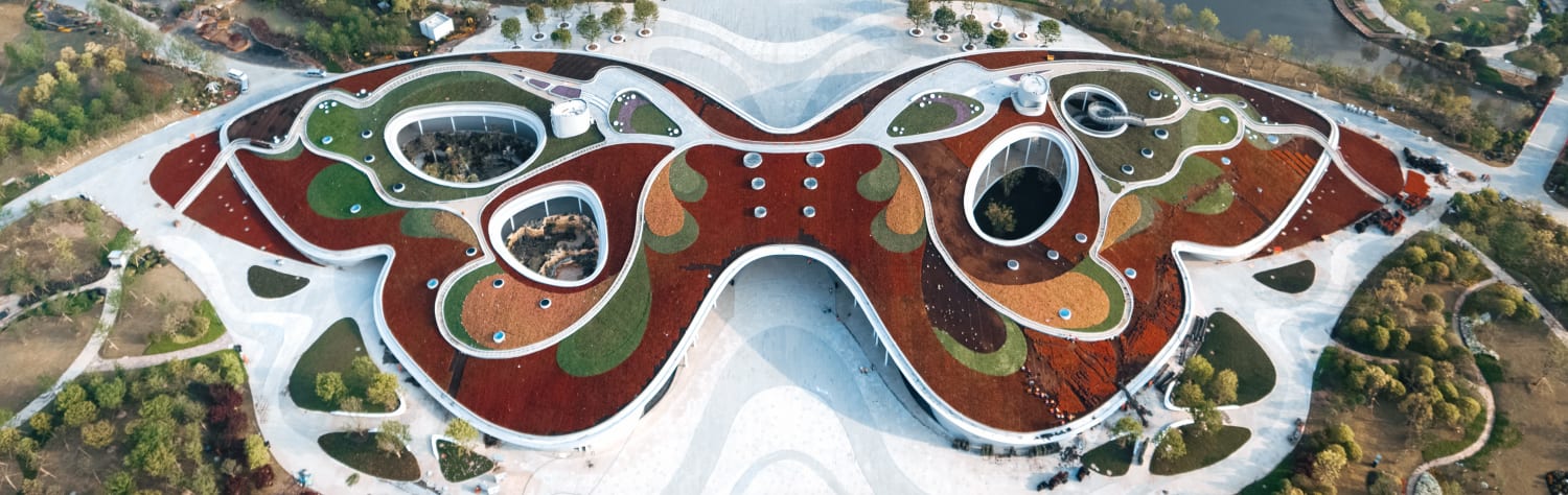 Aerial view of the Century Pavilion