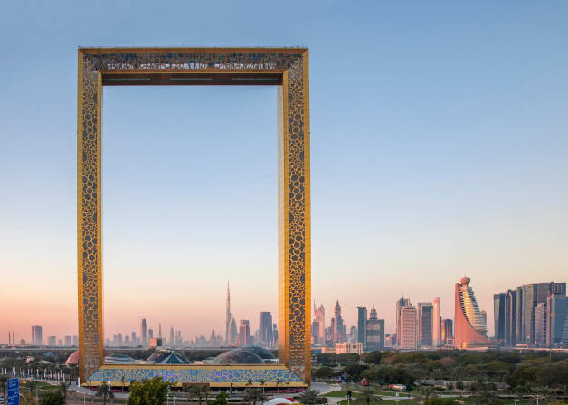 Exterior view of the Dubai Frame