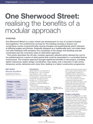 One Sherwood Street: realising the benefits of a modular approach