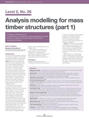 Technical Guidance Note (Level 2, No. 26): Analysis modelling for mass timber structures (part 1)