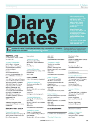 Diary dates (August 2019)