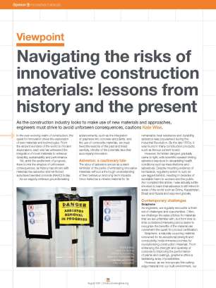 Viewpoint: Navigating the risks of innovative construction materials: lessons from history and the present