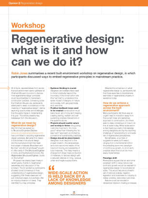 Workshop: Regenerative design: what is it and how can we do it?