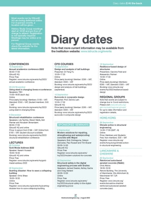 Diary dates (August 2022)