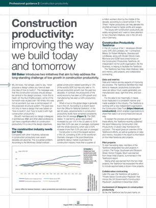 Construction productivity: improving the way we build today and tomorrow