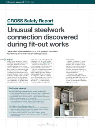 CROSS Safety Report: Unusual steelwork connection discovered during fit-out works