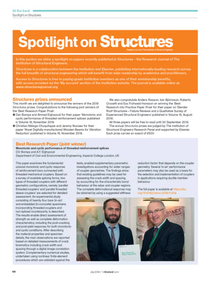 Spotlight on Structures (July 2019)
