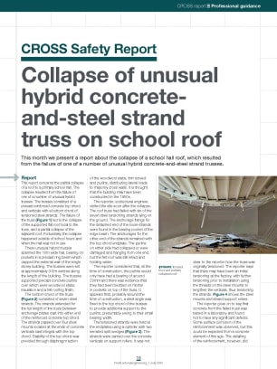 CROSS Safety Report: Collapse of unusual hybrid concrete-and-steel strand truss on school roof