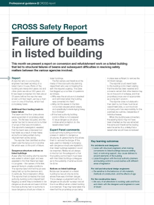 CROSS Safety Report: Failure of beams in listed building