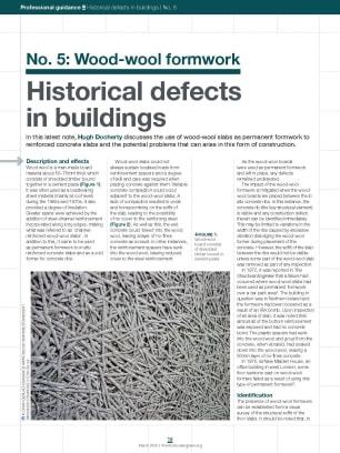 Historical defects in buildings – No. 5: Wood-wool formwork