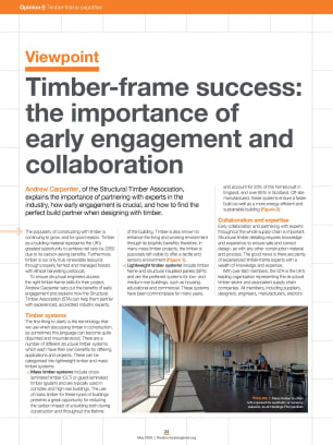 Viewpoint: Timber-frame success: the importance of early engagement and collaboration