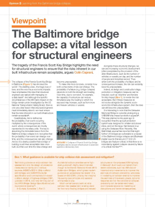 Viewpoint: The Baltimore bridge collapse: a vital lesson for structural engineers
