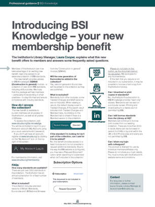Introducing BSI Knowledge – your new membership benefit