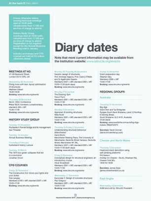Diary dates (November 2019)