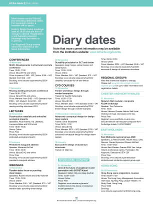 Diary dates (November/December 2024)