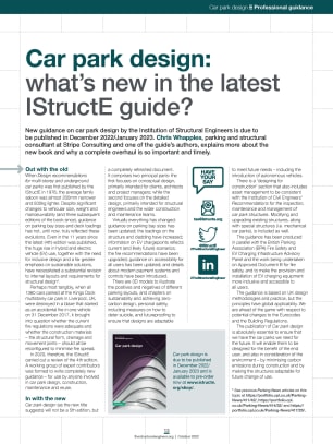 Car park design: what's new in the latest IStructE guide?