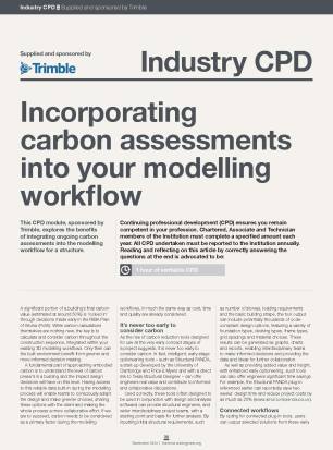 Industry CPD: Incorporating carbon assessments into your modelling workflow