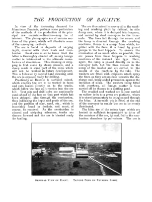 The Production of  Bauxite