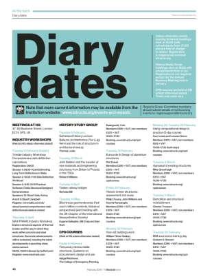 Diary dates (February 2019)