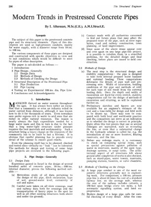 Modern Trends in Prestressed Concrete Pipes