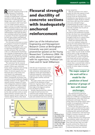 Flexural strength and ductility of concrete sections with inadequately anchored reinforcement