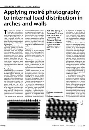Applying moiré photography to internal load distribution in arches and walls