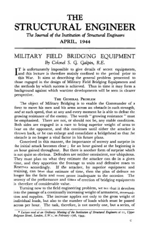 Military Field Bridging Equipment
