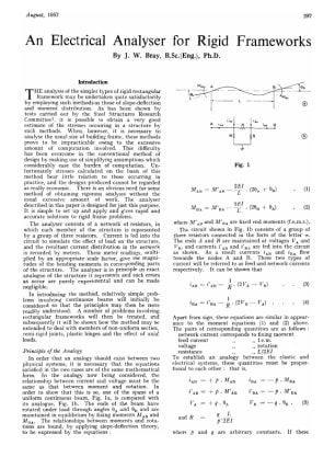 An Electrical Analyser for Rigid Frameworks